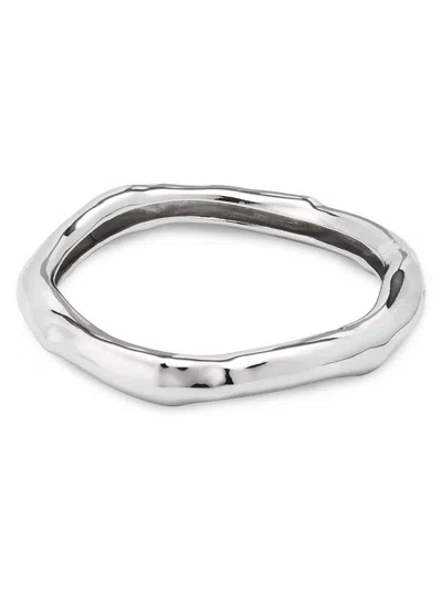 Alexis Bittar Women's Essentials Molten 14k-gold-plated Small Bangle In Silver