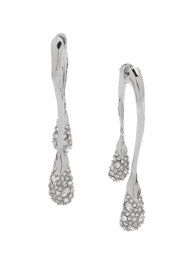 Alexis Bittar Women's Essentials Solanales 14k Gold-plated & Crystal Double Drop Earrings In Gray