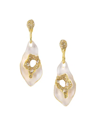 Alexis Bittar Women's Liquid Lucite Geode 14k-gold-plated & Crystal Drop Earrings