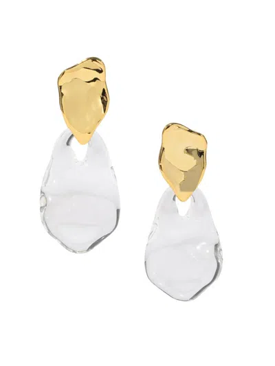 Alexis Bittar Women's Liquid Lucite Wafer 14k-gold-plated Drop Earrings In Metallic