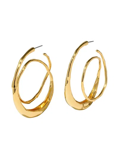 Alexis Bittar Women's Molten 14k-gold-plated Spiral Hoop Earrings