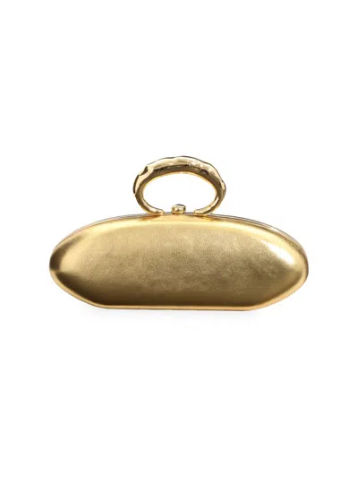 Alexis Bittar Women's Molten Leather Minaudière In Gold