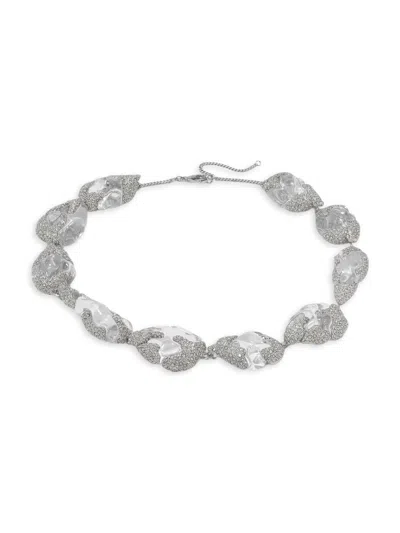 Alexis Bittar Lake Lucite Riviera Necklace In Silver