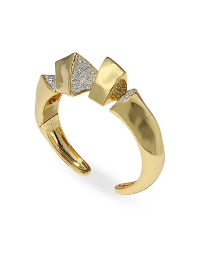 Alexis Bittar Women's Solanales 14k-gold-plated, Rhodium-plated & Crystal Hinged Cuff