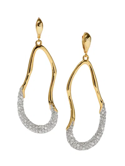 Alexis Bittar Women's Solanales 14k-gold-plated, Rhodium-plated & Crystal Hoop Drop Earrings