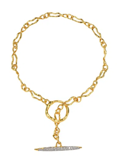Alexis Bittar Women's Solanales 14k-gold-plated, Rhodium-plated & Glass Crystal Toggle Necklace