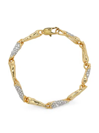 Alexis Bittar Women's Solanales Linked Spear 14k-gold-plated & Crystal Bracelet In Silver