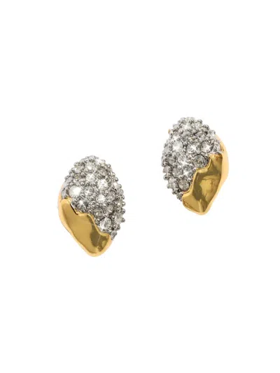 Alexis Bittar Solanales Tiny Pebble Stud Earrings In Gold