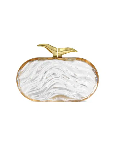 Alexis Bittar Women's Water Stone Leather Minaudière In Transparent