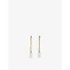 Alexis Bittar Lucite Front Back Double Drop Earrings In Gold/clear