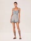 Alexis Blaine Romper In French Tweed