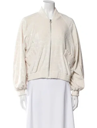 Pre-owned Alexis Bomber Jacket In White