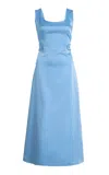 Alexis Briette Satin Maxi Dress In Blue