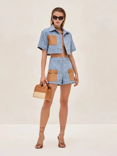 Alexis Brook Top In Stone Blue
