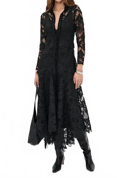 Alexis Camila Midi Dress In Black