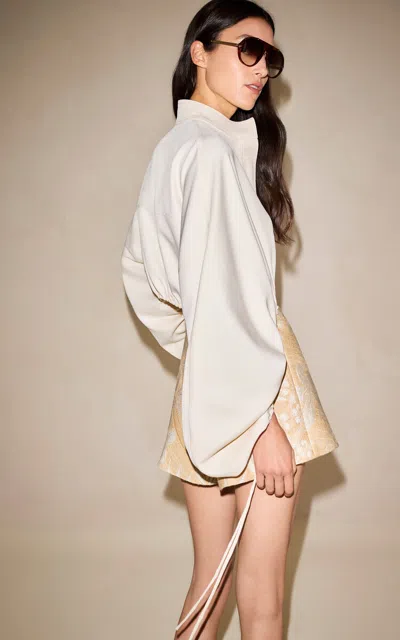 Alexis Caro Leather Top In White