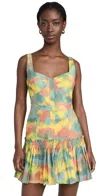 Alexis Cassidy Tie-dye Cotton Ruffled Mini Dress In Tie Dye