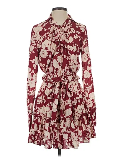 Pre-owned Alexis Casual Dress In Burgundy