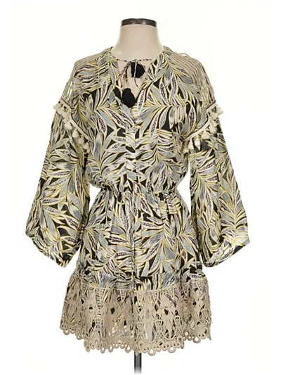 Pre-owned Alexis Casual Dress In Gold