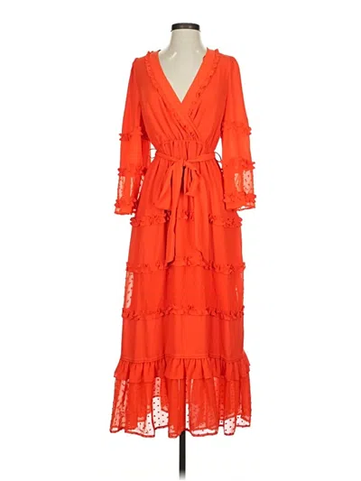 Pre-owned Alexis Casual Dress In Orange