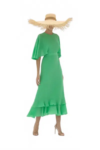 Alexis Cateline Midi Dress In Kelly Green