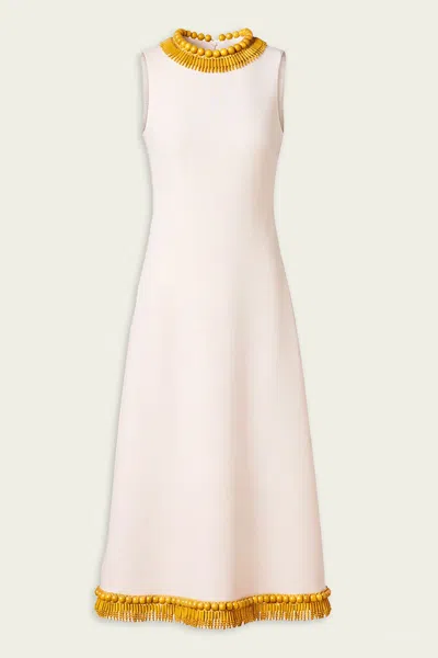 Alexis Cedrata Midi Dress In Ivory In White