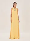 Alexis Celestino Sleeveless Gown In Mimosa