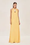 Alexis Celestino Sleeveless Gown In Yellow