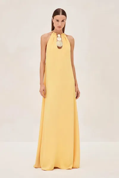 Alexis Celestino Sleeveless Gown In Yellow