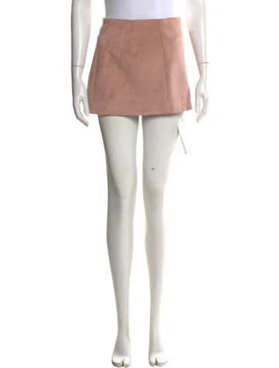 Pre-owned Alexis Chain-link Accents Mini Skirt In Pink