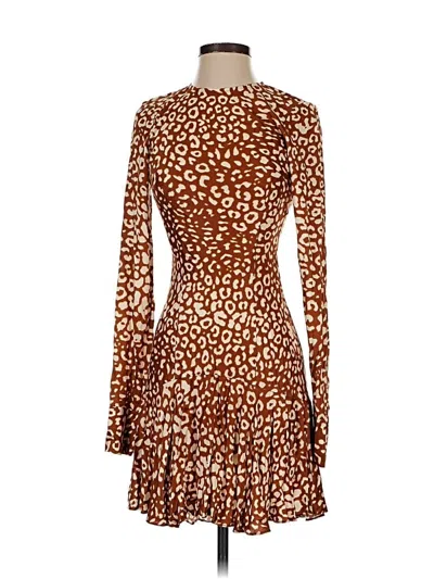 Pre-owned Alexis Cocktail Dress In Brown
