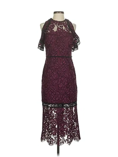 Pre-owned Alexis Cocktail Dress In Burgundy