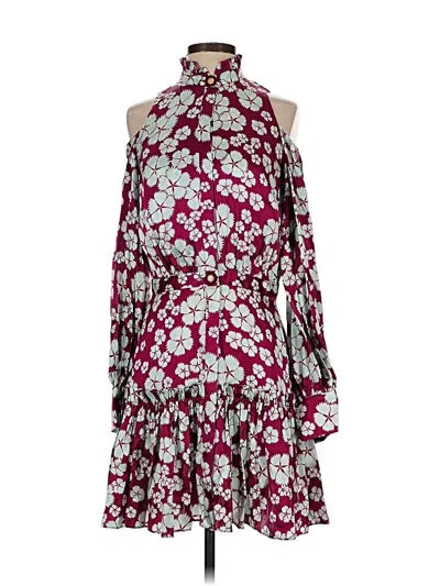 Pre-owned Alexis Cocktail Dress In Burgundy