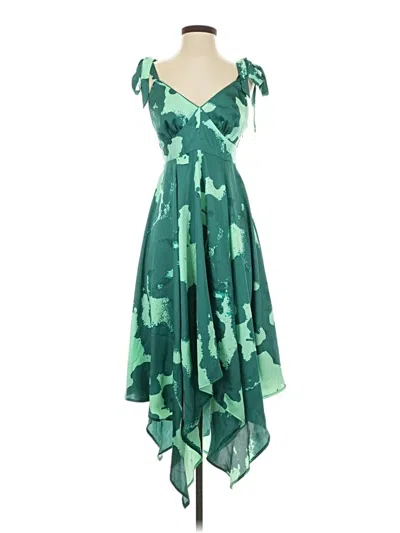 Pre-owned Alexis Cocktail Dress In Green