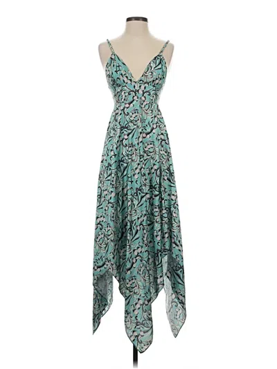 Pre-owned Alexis Cocktail Dress In Teal