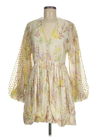 Pre-owned Alexis Cocktail Dress In Yellow