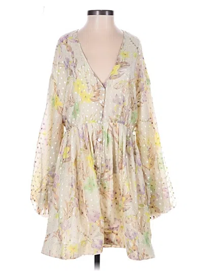 Pre-owned Alexis Cocktail Dress In Yellow