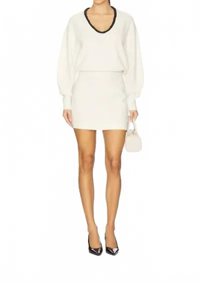 Alexis Colby Wool-blend Sweater Mini Dress In Neutral