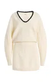 Alexis Colby Wool-blend Sweater Mini Dress In Neutral