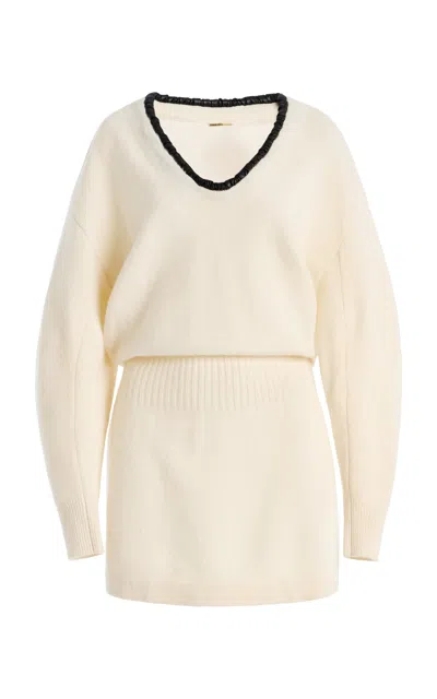 ALEXIS COLBY WOOL-BLEND SWEATER MINI DRESS
