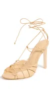 Alexis Colette Lace Up High Sandals Tan In Tan