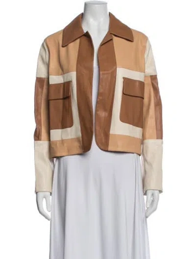 Pre-owned Alexis Colorblock Pattern Jacket In Neutrals