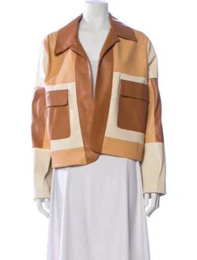 Pre-owned Alexis Colorblock Pattern Jacket W/ Tags In Neutral