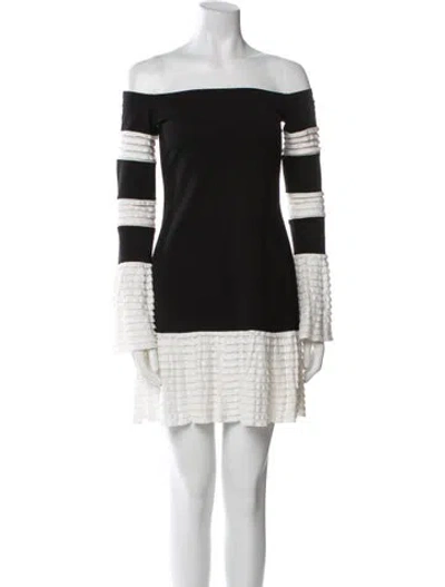 Pre-owned Alexis Colorblock Pattern Mini Dress