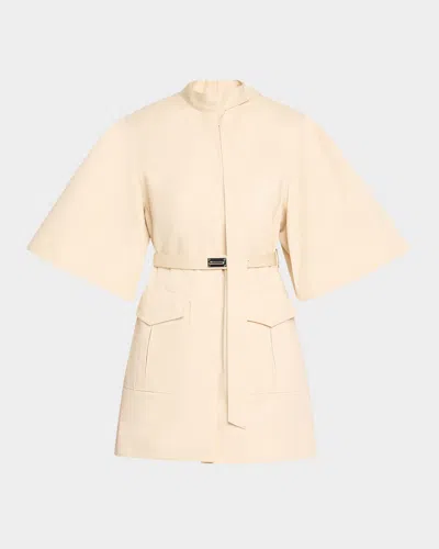 Alexis Corya Belted Utility Dress In Beige