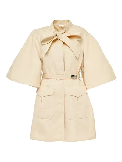 Alexis Corya Bow Belt Dress In Neutral
