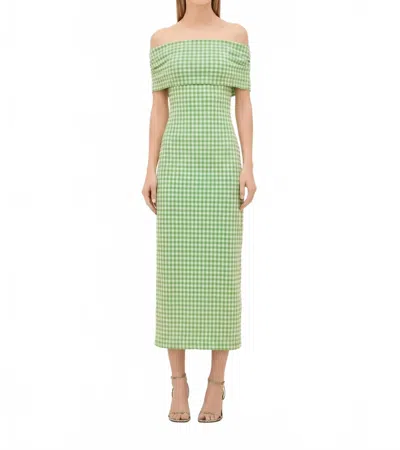 Alexis Costella Dress In Green Gingham