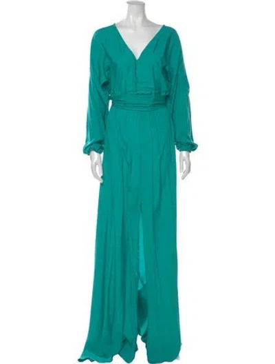 Pre-owned Alexis Cowl Neck Long Dress In Multi