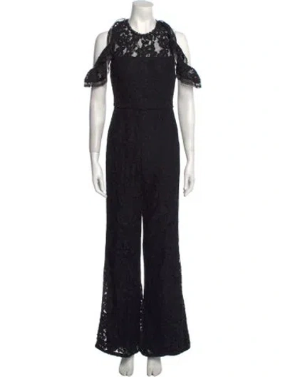 Pre-owned Alexis Crew Neck Jumpsuit In Black