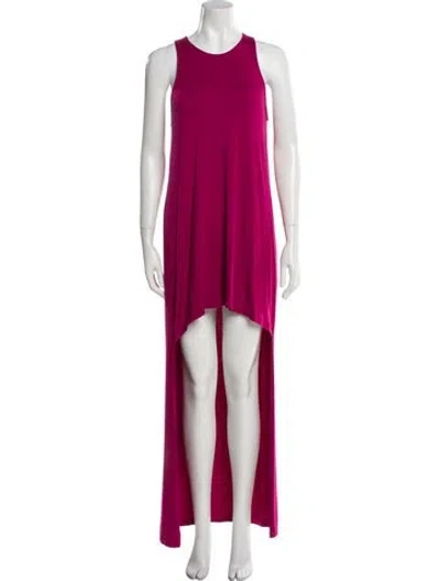 Pre-owned Alexis Crew Neck Long Dress In Pink